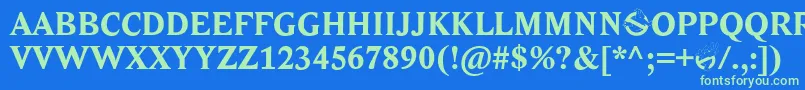 Ghostbusters Font – Green Fonts on Blue Background