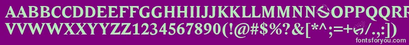 Ghostbusters Font – Green Fonts on Purple Background