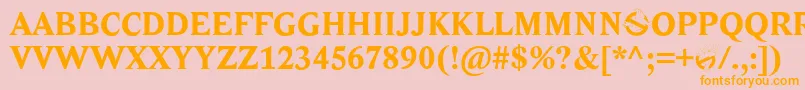 Ghostbusters Font – Orange Fonts on Pink Background
