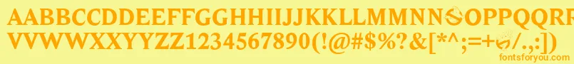 Ghostbusters Font – Orange Fonts on Yellow Background