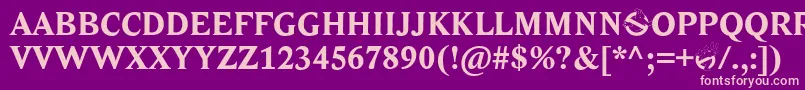 Ghostbusters Font – Pink Fonts on Purple Background