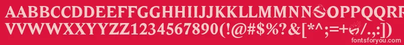 Ghostbusters Font – Pink Fonts on Red Background
