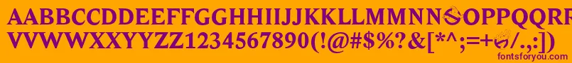 Ghostbusters Font – Purple Fonts on Orange Background