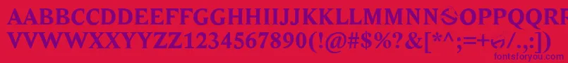 Ghostbusters Font – Purple Fonts on Red Background
