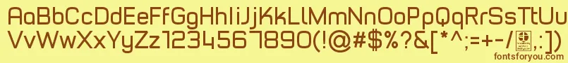 TypoStyleRegularDemo Font – Brown Fonts on Yellow Background