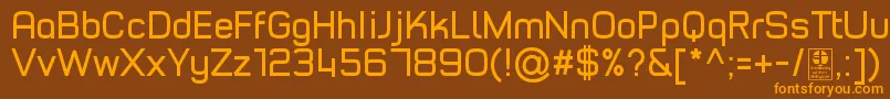 TypoStyleRegularDemo Font – Orange Fonts on Brown Background