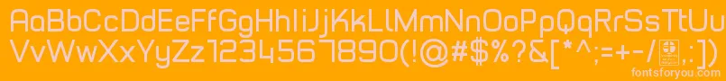 Czcionka TypoStyleRegularDemo – różowe czcionki na pomarańczowym tle