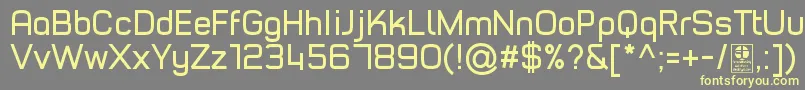 Czcionka TypoStyleRegularDemo – żółte czcionki na szarym tle