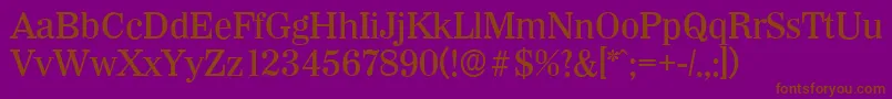 WichitaserialMediumRegular Font – Brown Fonts on Purple Background