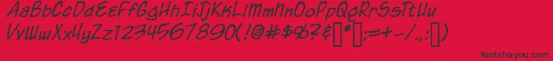 Coah Font – Black Fonts on Red Background