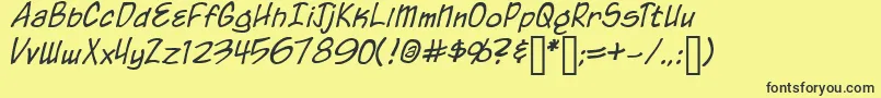 Coah Font – Black Fonts on Yellow Background