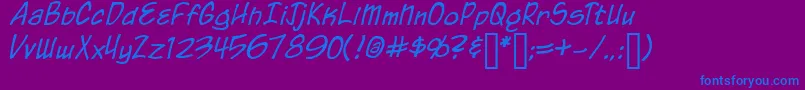 Coah Font – Blue Fonts on Purple Background