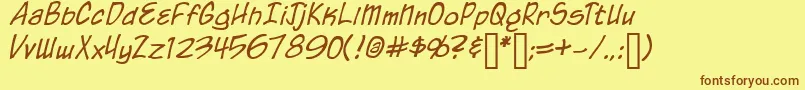 Coah Font – Brown Fonts on Yellow Background