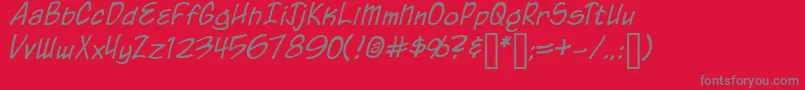 Coah Font – Gray Fonts on Red Background