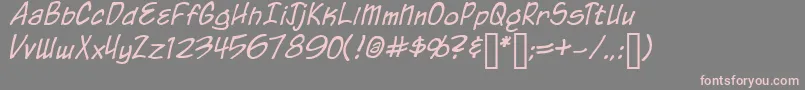 Coah Font – Pink Fonts on Gray Background