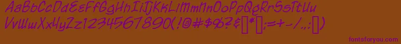Coah Font – Purple Fonts on Brown Background