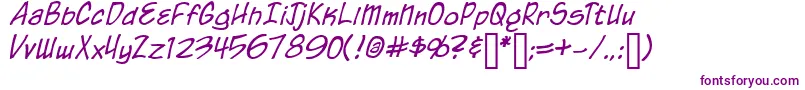 Coah-Schriftart – Violette Schriften auf weißem Hintergrund
