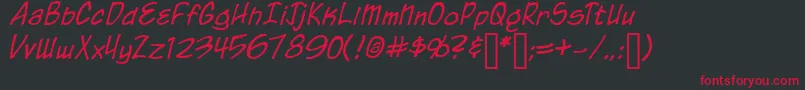 Coah Font – Red Fonts on Black Background