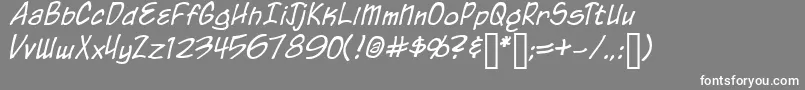 Coah Font – White Fonts on Gray Background