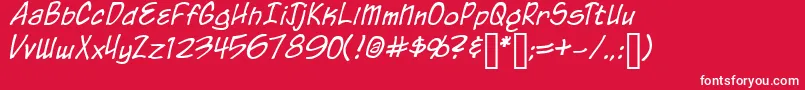フォントCoah – 赤い背景に白い文字