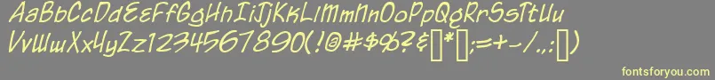 Coah Font – Yellow Fonts on Gray Background