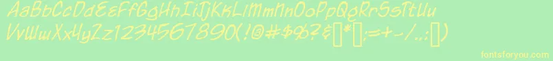 Coah Font – Yellow Fonts on Green Background