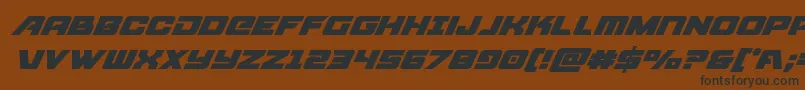 Шрифт Aircruisersuperital – чёрные шрифты на коричневом фоне