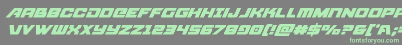 Шрифт Aircruisersuperital – зелёные шрифты на сером фоне