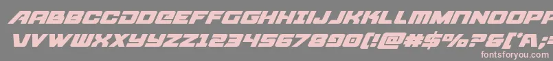 Aircruisersuperital-fontti – vaaleanpunaiset fontit harmaalla taustalla