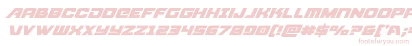 Aircruisersuperital-Schriftart – Rosa Schriften auf weißem Hintergrund