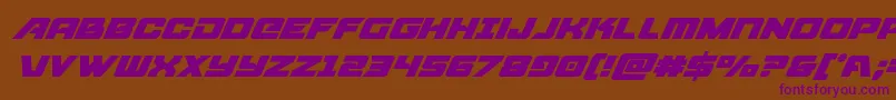Шрифт Aircruisersuperital – фиолетовые шрифты на коричневом фоне