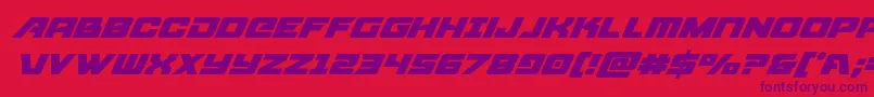 フォントAircruisersuperital – 赤い背景に紫のフォント