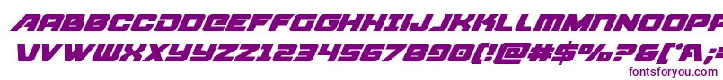Aircruisersuperital Font – Purple Fonts on White Background
