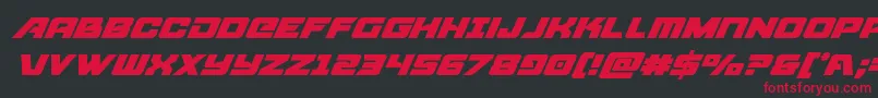 Aircruisersuperital Font – Red Fonts on Black Background