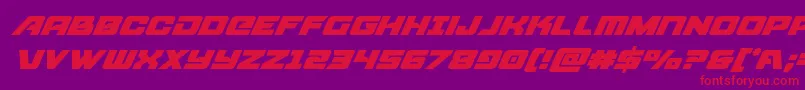 Aircruisersuperital Font – Red Fonts on Purple Background