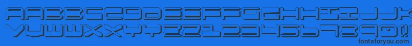 Qgear2s Font – Black Fonts on Blue Background