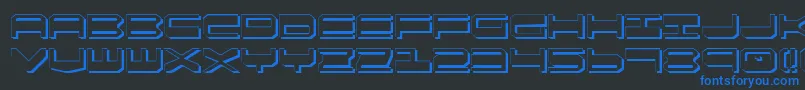 Qgear2s Font – Blue Fonts on Black Background