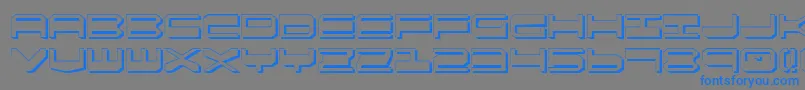 Qgear2s Font – Blue Fonts on Gray Background