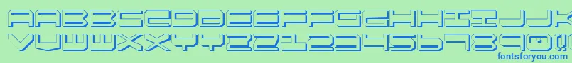 Qgear2s Font – Blue Fonts on Green Background