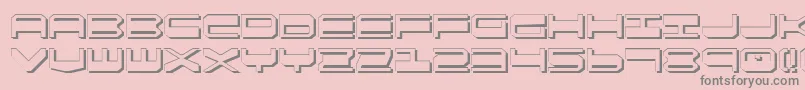 Qgear2s Font – Gray Fonts on Pink Background