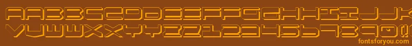 Qgear2s Font – Orange Fonts on Brown Background