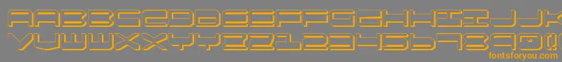 Qgear2s Font – Orange Fonts on Gray Background