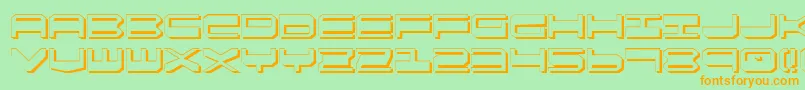 Qgear2s Font – Orange Fonts on Green Background