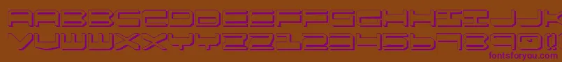 Qgear2s Font – Purple Fonts on Brown Background