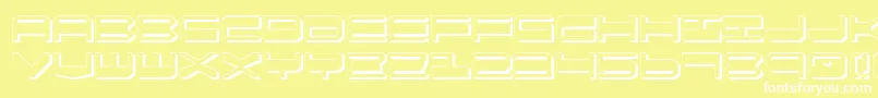 Qgear2s Font – White Fonts on Yellow Background