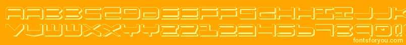 Qgear2s Font – Yellow Fonts on Orange Background