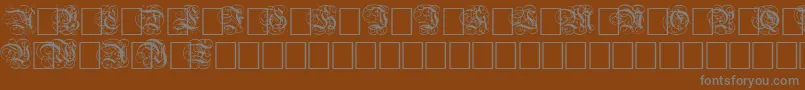 DutchInitialsNormal Font – Gray Fonts on Brown Background