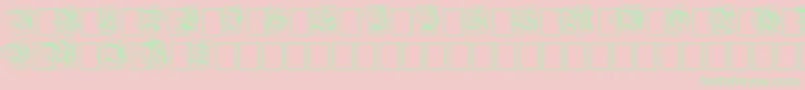 DutchInitialsNormal Font – Green Fonts on Pink Background