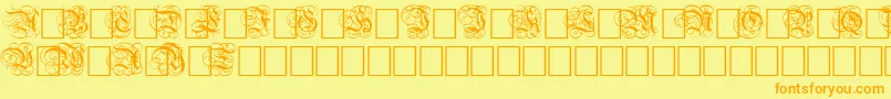 fuente DutchInitialsNormal – Fuentes Naranjas Sobre Fondo Amarillo