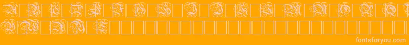 DutchInitialsNormal Font – Pink Fonts on Orange Background
